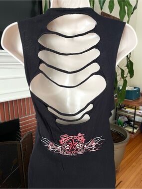 Rockwood Saloon Biker Restyled Side & Back Slit T-Shirt S M